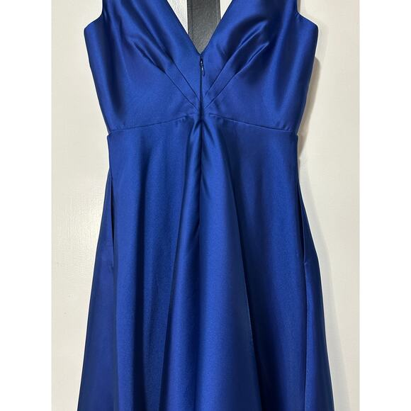 Sachin & Babi Rae Gown Eclipse Blue Fuchsia Belt Sz 4 NWT Glamorous A-Line Dress - Picture 12 of 15